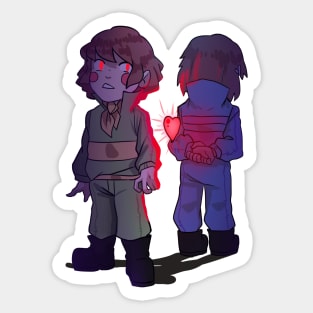 Chara and Frisk Swapfell Sticker